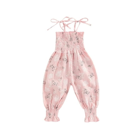 VISgogo Little Girls Summer Jumpsuit Floral Shoulder Straps Tie Ruched Long Romper Girls Sling Long Pants One-Piece Jumpsuit
VISgogo Little Girls Summer Jumpsuit Floral Shoulder Straps Tie Ruched Long Romper Girls Sling Long Pants One-Piece Jumpsuit