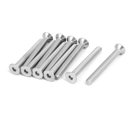 M6x55mm 304 Stainless Steel Flat Head Hex Socket Screws Fastener DIN7991 10pcs
M6x55mm 304 Stainless Steel Flat Head Hex Socket Screws Fastener DIN7991 10pcs