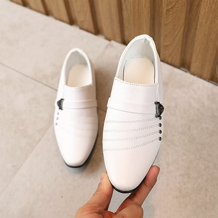 Boys Leather Shoes Children s Middle School Students Black Performance Shoes