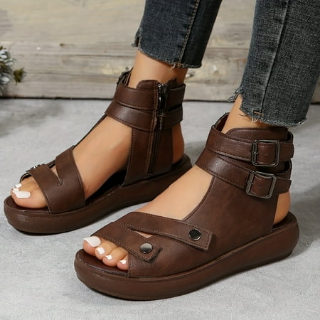 SHENZHYIXINC Stylish Women‘s Vintage Retro Platform Sandals - Open Toe Design with Adjustable Secure Straps and Slip-Resistant Sole Convenient Zip Closure for Effortless Wear.
SHENZHYIXINC Stylish Women‘s Vintage Retro Platform Sandals - Open Toe Design with Adjustable Secure Straps and Slip-Resistant Sole Convenient Zip Closure for Effortless Wear.