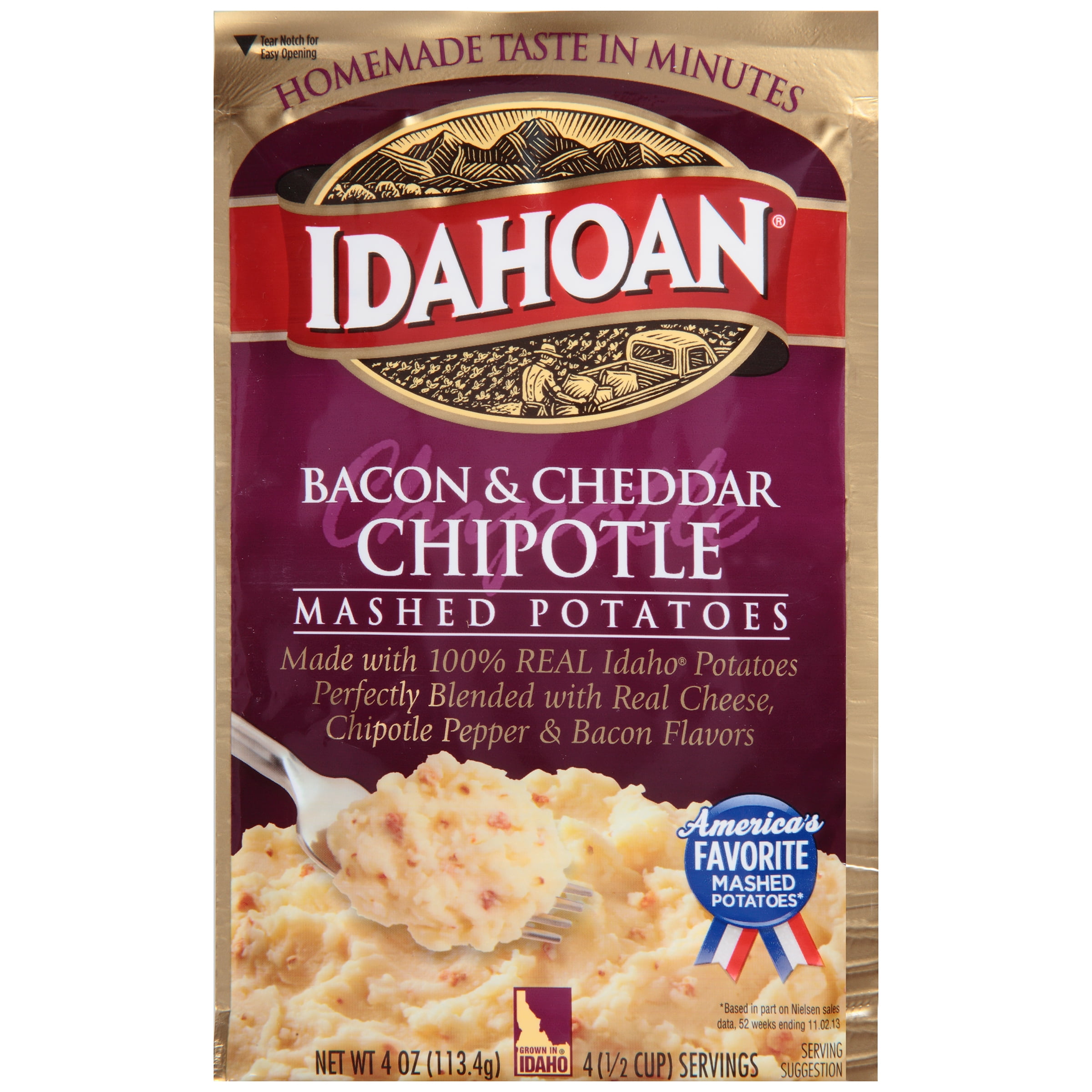 Idahoan Roasted Garlic Mashed Potatoes 4 oz. Pouch
