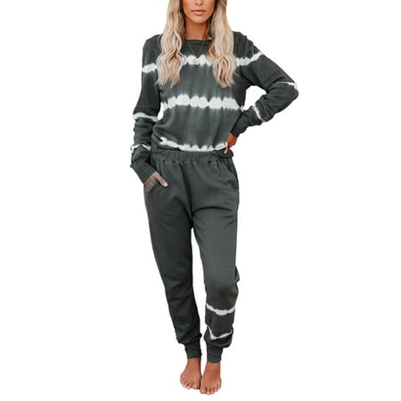 Avamo Tie Dye pjs Set for Women Casual Baggy Pajamas Outfits Ladies 2PCS Long Pullover Tops and Sweatpants Set
Avamo Tie Dye pjs Set for Women Casual Baggy Pajamas Outfits Ladies 2PCS Long Pullover Tops and Sweatpants Set
