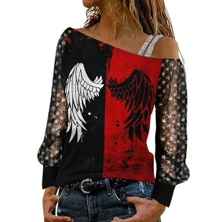 Qufokar Underscrub Tee Shirt for Women Basics Womens Shirt Women Fashion Ladies Casual Printed Cold Single Shoulder Blouse Long Sleeve Tops
Qufokar Underscrub Tee Shirt for Women Basics Womens Shirt Women Fashion Ladies Casual Printed Cold Single Shoulder Blouse Long Sleeve Tops