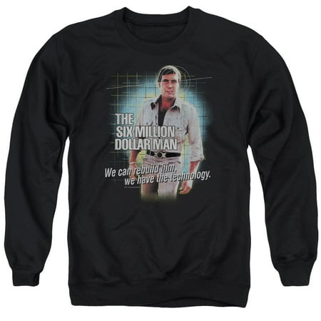 The Six Million Dollar Man Sci-Fi TV Series Technology Adult Crewneck Sweatshirt
