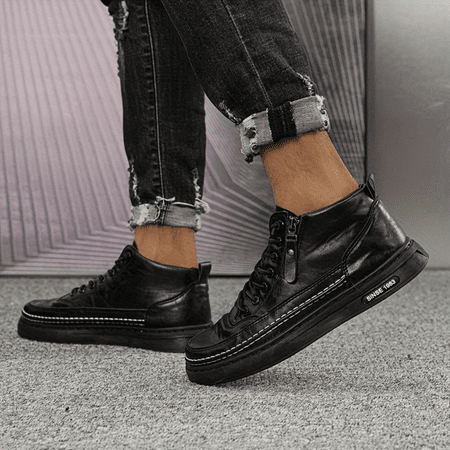 ZHXJYKJ Stylish and Durable Men‘s High Top Leather Shoes for Autumn 2024: Waterproof Non-Slip and Trendy Sports Board Shoes for Casual Fashion
ZHXJYKJ Stylish and Durable Men‘s High Top Leather Shoes for Autumn 2024: Waterproof Non-Slip and Trendy Sports Board Shoes for Casual Fashion