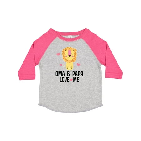 Inktastic Oma and Papa Love Me Lion Gift Toddler Boy or Toddler Girl T-Shirt