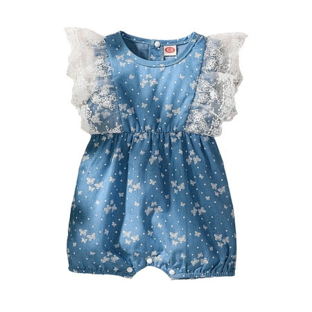 Gzhioc Baby Newborn Romper Round Neck Lace Fly Sleeve Butterfly / Flower Jumpsuit Bodysuit Outfit White / Blue / Purple
Gzhioc Baby Newborn Romper Round Neck Lace Fly Sleeve Butterfly / Flower Jumpsuit Bodysuit Outfit White / Blue / Purple
