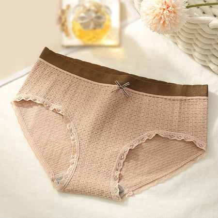 NECHOLOGY Women Solid Color Matching Bow Tie Cotton No Traces Underwear Ladies Mid Waisted Briefs Underwear for Women Panties Underpants Pink One Size
NECHOLOGY Women Solid Color Matching Bow Tie Cotton No Traces Underwear Ladies Mid Waisted Briefs Underwear for Women Panties Underpants Pink One Size