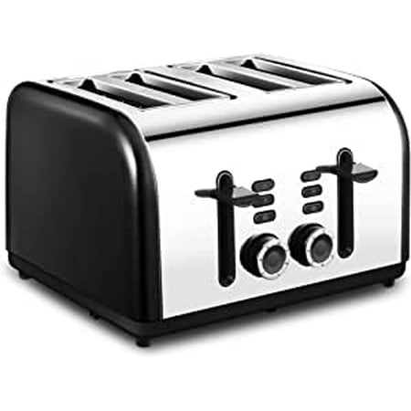 Toaster 4 Slice Extra Wide Slots Black 4 Slice Toasters Stainless Steel with Reheat Defrost Cancel Function 7-Shade Setting
Toaster 4 Slice Extra Wide Slots Black 4 Slice Toasters Stainless Steel with Reheat Defrost Cancel Function 7-Shade Setting