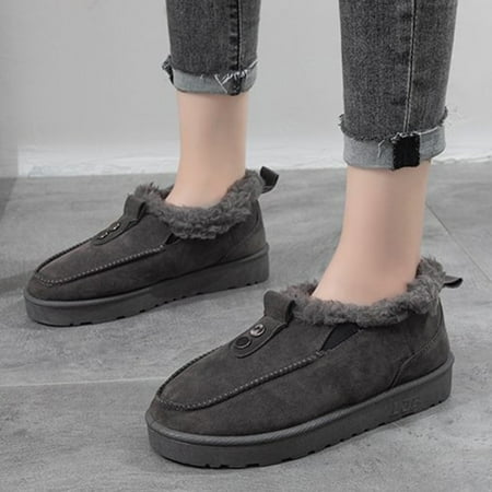 TALKVE Ladies Winter Solid Color Flock Fleece Warm And Comfortable Low Top Flat Slip On Non Slip Snow Boots
TALKVE Ladies Winter Solid Color Flock Fleece Warm And Comfortable Low Top Flat Slip On Non Slip Snow Boots