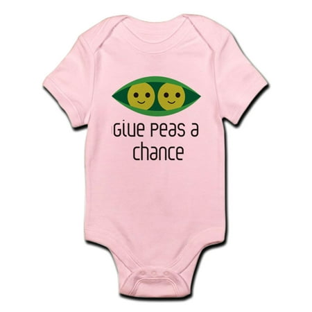 CafePress - Give Peas A Chance Body Suit - Baby Light Bodysuit