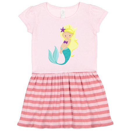 Inktastic Cute Little Mermaid Blonde Hair Purple Sea Star Gift Toddler Girl Dress 
Inktastic Cute Little Mermaid Blonde Hair Purple Sea Star Gift Toddler Girl Dress