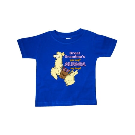 Inktastic Cute Jumping Alpaca-Great Grandma s You Say ALPACA my bags! Gift Baby Boy or Baby Girl T-Shirt
Inktastic Cute Jumping Alpaca-Great Grandma s You Say ALPACA my bags! Gift Baby Boy or Baby Girl T-Shirt