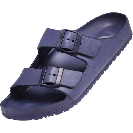 NORTY Mens Flat Slide Adult Male Comfort Footbed Sandals Navy