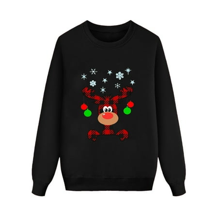 Family Matching Outfits Christmas Long Sleeve Deer Plaid Print Hoodless Pullover Sweatshirt Blouse For Mom Matching Clothing Set 
Family Matching Outfits Christmas Long Sleeve Deer Plaid Print Hoodless Pullover Sweatshirt Blouse For Mom Matching Clothing Set