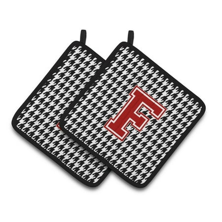 Carolines Treasures CJ1021-FPTHD Letter F Monogram - Houndstooth Black Pair of Pot Holders 7.5HX7.5W multicolor
Carolines Treasures CJ1021-FPTHD Letter F Monogram - Houndstooth Black Pair of Pot Holders 7.5HX7.5W multicolor