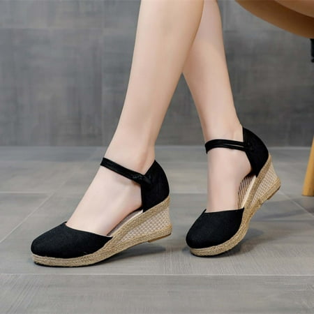 Pejock Women s Slip-Ons Sneakers Womens Loafers Ladies Fashion Canvas Sneakers Wedge Sandals Closed Toe Buckle Strap Casual Summer Platforms Non Slip Comfortable & Light-Weight Shoes
Pejock Women s Slip-Ons Sneakers Womens Loafers Ladies Fashion Canvas Sneakers Wedge Sandals Closed Toe Buckle Strap Casual Summer Platforms Non Slip Comfortable & Light-Weight Shoes