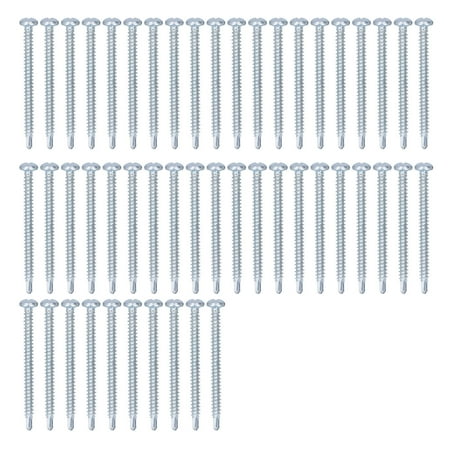 50Pcs Self Drilling Screw Cross Zinc Plated Carbon Steel Fastener Hardware 4.2x50mm Round Head
50Pcs Self Drilling Screw Cross Zinc Plated Carbon Steel Fastener Hardware 4.2x50mm Round Head