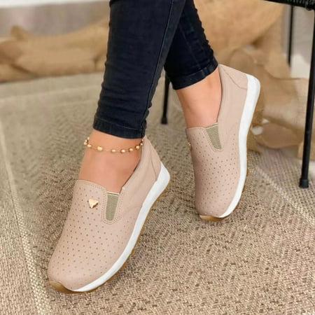 Women Shoes Fashion Leather Surface Hollow Breathable Flat Comfort Casual Shoes Beige 7.5
Women Shoes Fashion Leather Surface Hollow Breathable Flat Comfort Casual Shoes Beige 7.5