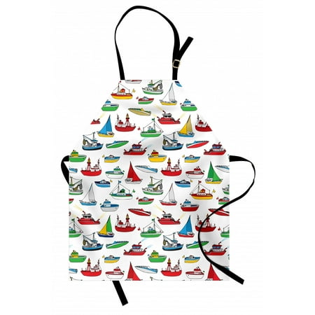 Nautical Apron Bunch of Colorful Vessel Speedboat Fishing Trawler Motorboat Water Vehicle Concept Unisex Kitchen Bib Apron with Adjustable Neck for Cooking Baking Gardening Multicolor by Ambesonne
Nautical Apron Bunch of Colorful Vessel Speedboat Fishing Trawler Motorboat Water Vehicle Concept Unisex Kitchen Bib Apron with Adjustable Neck for Cooking Baking Gardening Multicolor by Ambesonne