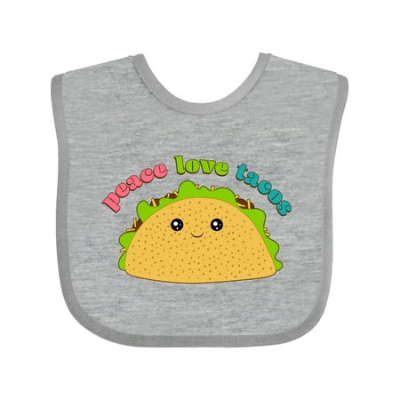 Inktastic Peace Love Tacos Gift Baby Boy or Baby Girl Bib