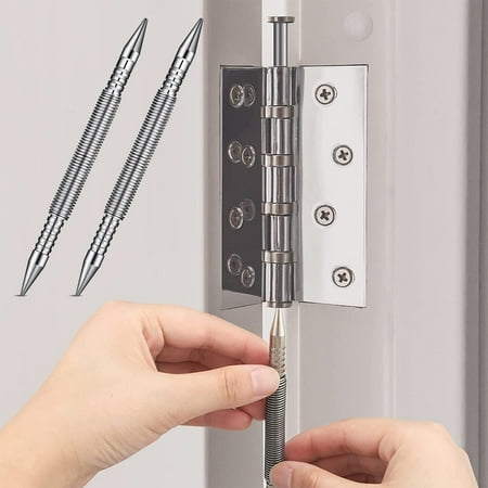 Pcapzz 2Pcs Nail Setter 3/32 Inch 1/8 Inch Dual Head Carbon Steel Nail Punch Hammerless Hinge Pin Remover Tool for Carpenter Woodworking
Pcapzz 2Pcs Nail Setter 3/32 Inch 1/8 Inch Dual Head Carbon Steel Nail Punch Hammerless Hinge Pin Remover Tool for Carpenter Woodworking