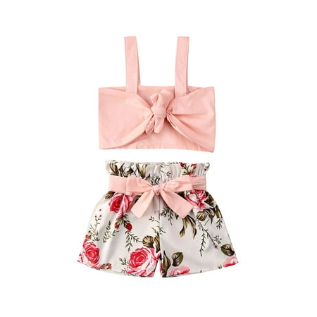 Baby Girl Cropped Bow Crop Tops Shirt Floral Print Short Pants 2pcs Outfit Clothes Children Summer Sets
Baby Girl Cropped Bow Crop Tops Shirt Floral Print Short Pants 2pcs Outfit Clothes Children Summer Sets