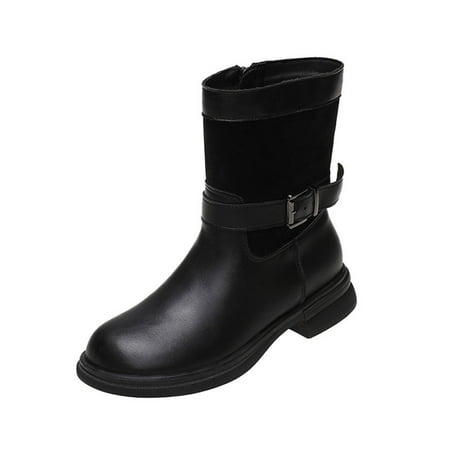ZIZOCWA Black Safety Shoe Women Boots Fashion Autumn And Winter Women Ankle Boots Low Heel Thick Sole Non Slip Side Zipper Round Head Colorblock Casual Style Winter Boots Flat
ZIZOCWA Black Safety Shoe Women Boots Fashion Autumn And Winter Women Ankle Boots Low Heel Thick Sole Non Slip Side Zipper Round Head Colorblock Casual Style Winter Boots Flat