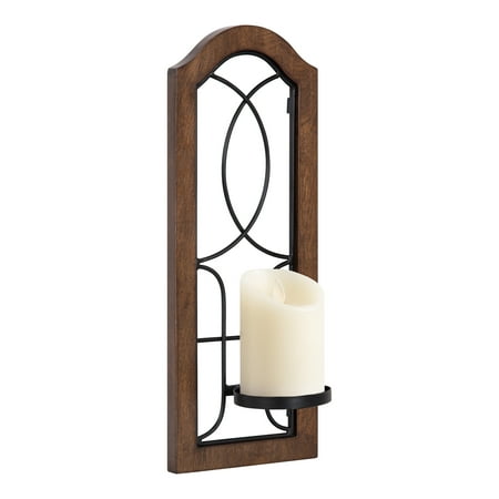 Kate and Laurel Rakefield Traditional Wall Sconce 7 x 5 x 18 Rustic Brown and Black Modern Farmhouse Wood and Metal Sconce
Kate and Laurel Rakefield Traditional Wall Sconce 7 x 5 x 18 Rustic Brown and Black Modern Farmhouse Wood and Metal Sconce