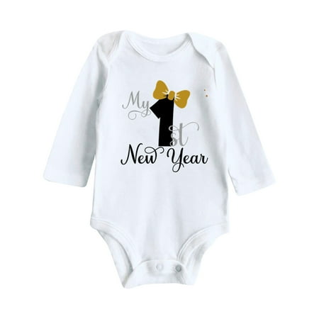 WUXIAN Toddler My First New Year Onesie Baby Boy Girls Outfits Letter Print Romper Jumpsuit Outfits Set Infants Children Versatile Dailywear
WUXIAN Toddler My First New Year Onesie Baby Boy Girls Outfits Letter Print Romper Jumpsuit Outfits Set Infants Children Versatile Dailywear