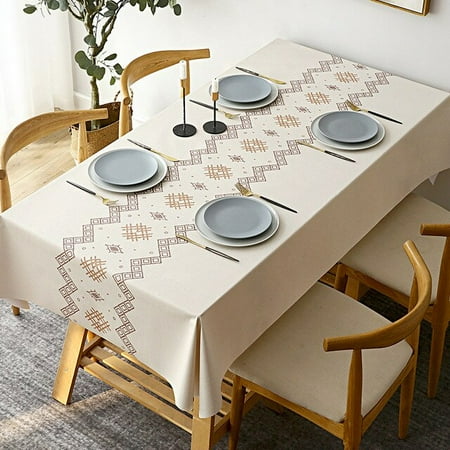 UMMH PVC Tablecloth Rectangular Table Cloth Boho Simplicity Print Anti-Ironin Waterproof Oilproof Thick Dining Table Cover
UMMH PVC Tablecloth Rectangular Table Cloth Boho Simplicity Print Anti-Ironin Waterproof Oilproof Thick Dining Table Cover