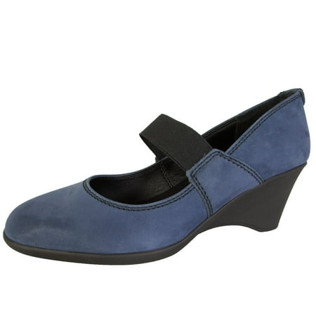 Steven By Steve Madden Womens Kasmir Mary Jane Wedge Shoe Navy Nubuck US 8