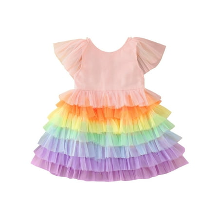 LIhncine Girls Dress Toddler Girls Fly Sleeve Princess Dress Rainbow Tie Dye Dance Party Ruffles Dresses Clothes (Pink 3-4 Years)
LIhncine Girls Dress Toddler Girls Fly Sleeve Princess Dress Rainbow Tie Dye Dance Party Ruffles Dresses Clothes (Pink 3-4 Years)