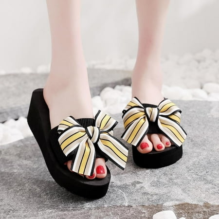 Women Bow Sandals Slipper Indoor Outdoor Flip-Flops Beach Shoes Casual Slipper
Women Bow Sandals Slipper Indoor Outdoor Flip-Flops Beach Shoes Casual Slipper