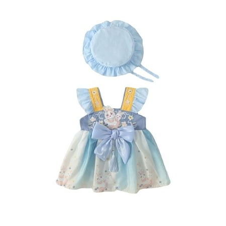 New Born Girls Dress Fly Sleeve Bowknot Rabbit Embroidery Printed Dresses Summer Sweet Girl Party Birthday Outfits Baby Sundress Streetwear
New Born Girls Dress Fly Sleeve Bowknot Rabbit Embroidery Printed Dresses Summer Sweet Girl Party Birthday Outfits Baby Sundress Streetwear