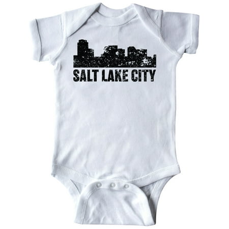 Inktastic Salt Lake City Skyline Grunge Gift Baby Boy or Baby Girl Bodysuit