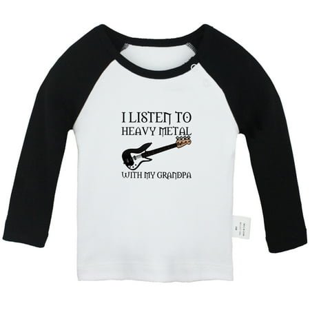 I Listen To Heavy Metal With My Grandpa Funny T shirt For Baby Newborn Babies T-shirts Infant Tops 0-24M Kids Graphic Tees Clothing (Long Black Raglan T-shirt 12-18 Months)
I Listen To Heavy Metal With My Grandpa Funny T shirt For Baby Newborn Babies T-shirts Infant Tops 0-24M Kids Graphic Tees Clothing (Long Black Raglan T-shirt 12-18 Months)