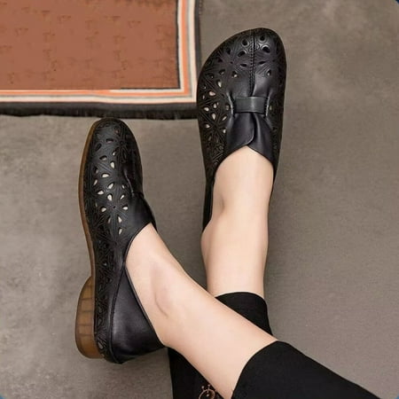 Women‘s Hollow Out Flat Shoes Breathable Retro Round Toe Slip On Loafers Casual Walking Driving Shoes
Women‘s Hollow Out Flat Shoes Breathable Retro Round Toe Slip On Loafers Casual Walking Driving Shoes