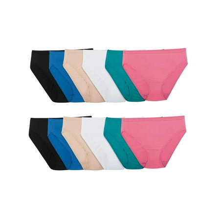 Fruit of the Loom Women s Microfiber Hi-Cut Underwear 12 Pack Sizes M-3XL