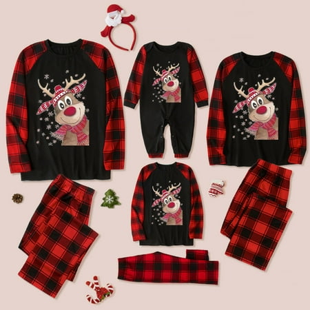 EGNMCR Matching Family Pajamas Sets Christmas PJ s with Deer Long Sleeve Tee and Plaid Pants Loungewear for Women/Men/Kids/Couples/Adult/Baby - Baby Days
EGNMCR Matching Family Pajamas Sets Christmas PJ s with Deer Long Sleeve Tee and Plaid Pants Loungewear for Women/Men/Kids/Couples/Adult/Baby - Baby Days