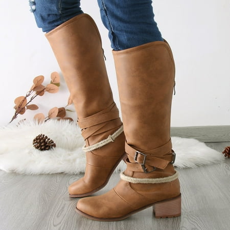 ZMHEGW Boots For Women Round Toe Belt Buckle Back Zipper Heel Vintage Mid Boots Shoes
ZMHEGW Boots For Women Round Toe Belt Buckle Back Zipper Heel Vintage Mid Boots Shoes