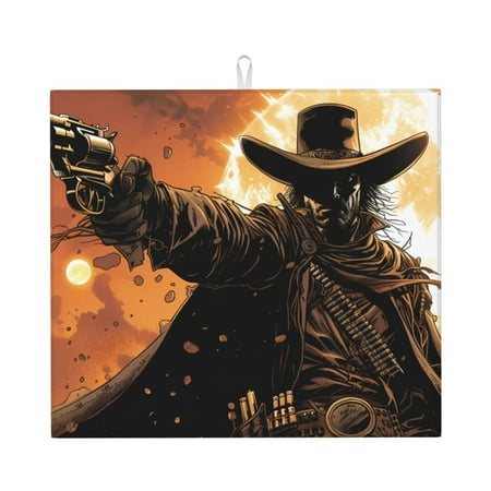 Dish Drying Mats for Kitchen Counter - Golden Sun Cowboy 16x18In Anti-Slip Absorbent Microfiber Drying Mat for Kitchen Counter Mat Dish Rack Mat with Hanging Loop
Dish Drying Mats for Kitchen Counter - Golden Sun Cowboy 16x18In Anti-Slip Absorbent Microfiber Drying Mat for Kitchen Counter Mat Dish Rack Mat with Hanging Loop
