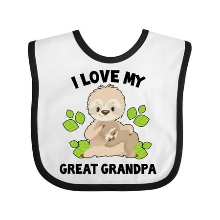Inktastic Cute Sloth I Love My Great Grandpa with Green Leaves Gift Baby Boy or Baby Girl Bib
Inktastic Cute Sloth I Love My Great Grandpa with Green Leaves Gift Baby Boy or Baby Girl Bib