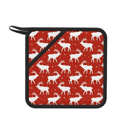 1 PCS Pot Holders for Kitchen - Heat Resistant Silicone Pot Holders with Hanging Loop Red white deers moose winter Non Slip Oven Hot Pads Potholders for Decor Baking Cooking Kitchen
1 PCS Pot Holders for Kitchen - Heat Resistant Silicone Pot Holders with Hanging Loop Red white deers moose winter Non Slip Oven Hot Pads Potholders for Decor Baking Cooking Kitchen