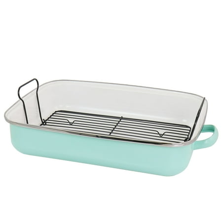 Martha Stewart Steel 21.5 x 13.75 Roasting Pan Mint (129154.02) 935116448M