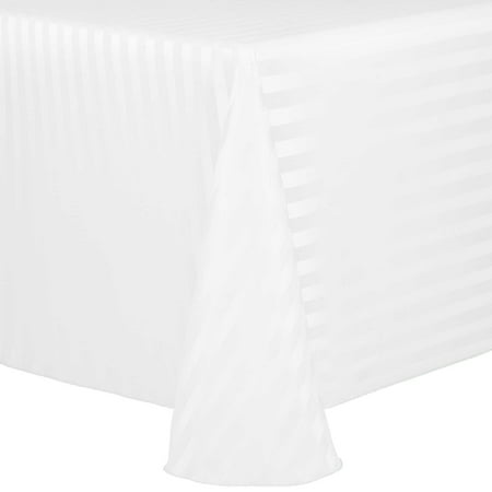 Ultimate Textile (2 Pack) Satin-Stripe 72 x 120-Inch Oval Tablecloth - for Home Dining Tables White
Ultimate Textile (2 Pack) Satin-Stripe 72 x 120-Inch Oval Tablecloth - for Home Dining Tables White