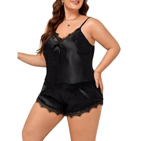 Black Elegant Plain Spaghetti Strap Short Sets Sleeveless Plus Size Pajama Sets (Women s Plus)
Black Elegant Plain Spaghetti Strap Short Sets Sleeveless Plus Size Pajama Sets (Women s Plus)