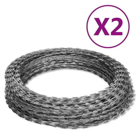 Wires Helical Wire Rolls 2 pcs Galvanized Steel 196.9 Chain Wire & Rope Domqga