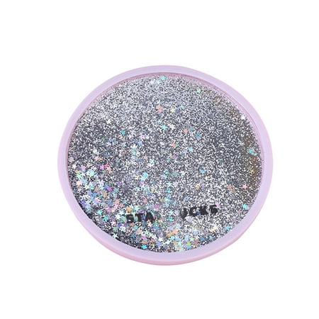 Julam Cute Silicone Coaster Non Slip Ocean Rainbow Quicksand Coasters