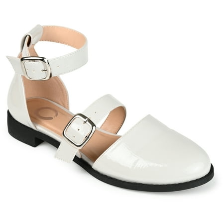 Journee Collection Womens Constance Buckle Round Toe Mary Jane Flats